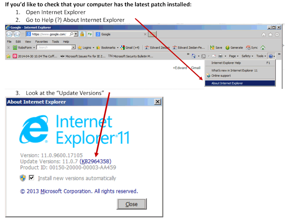 update internet explorer